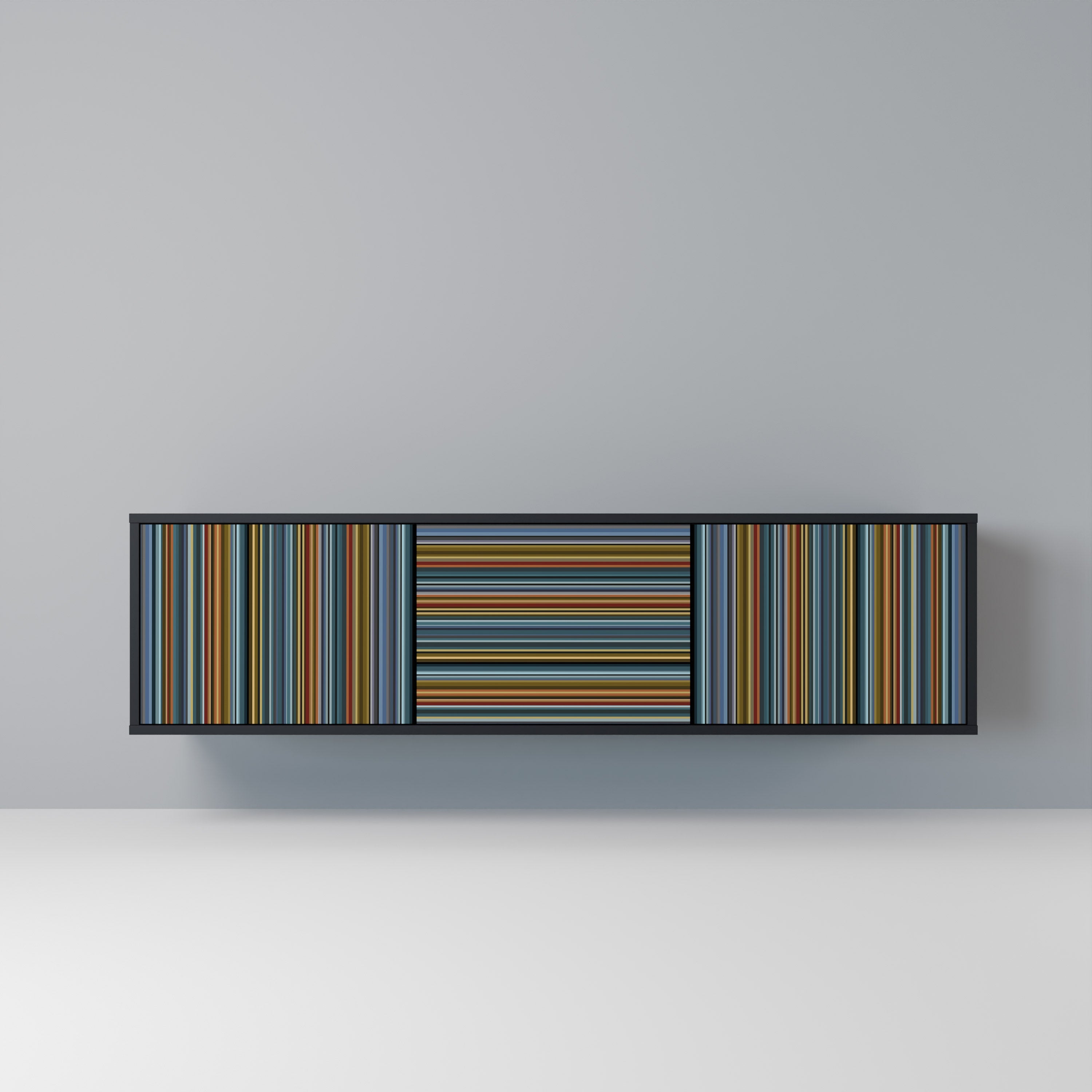 Meuble TV 3 portes LINEOUT SPECTRUM finition noire