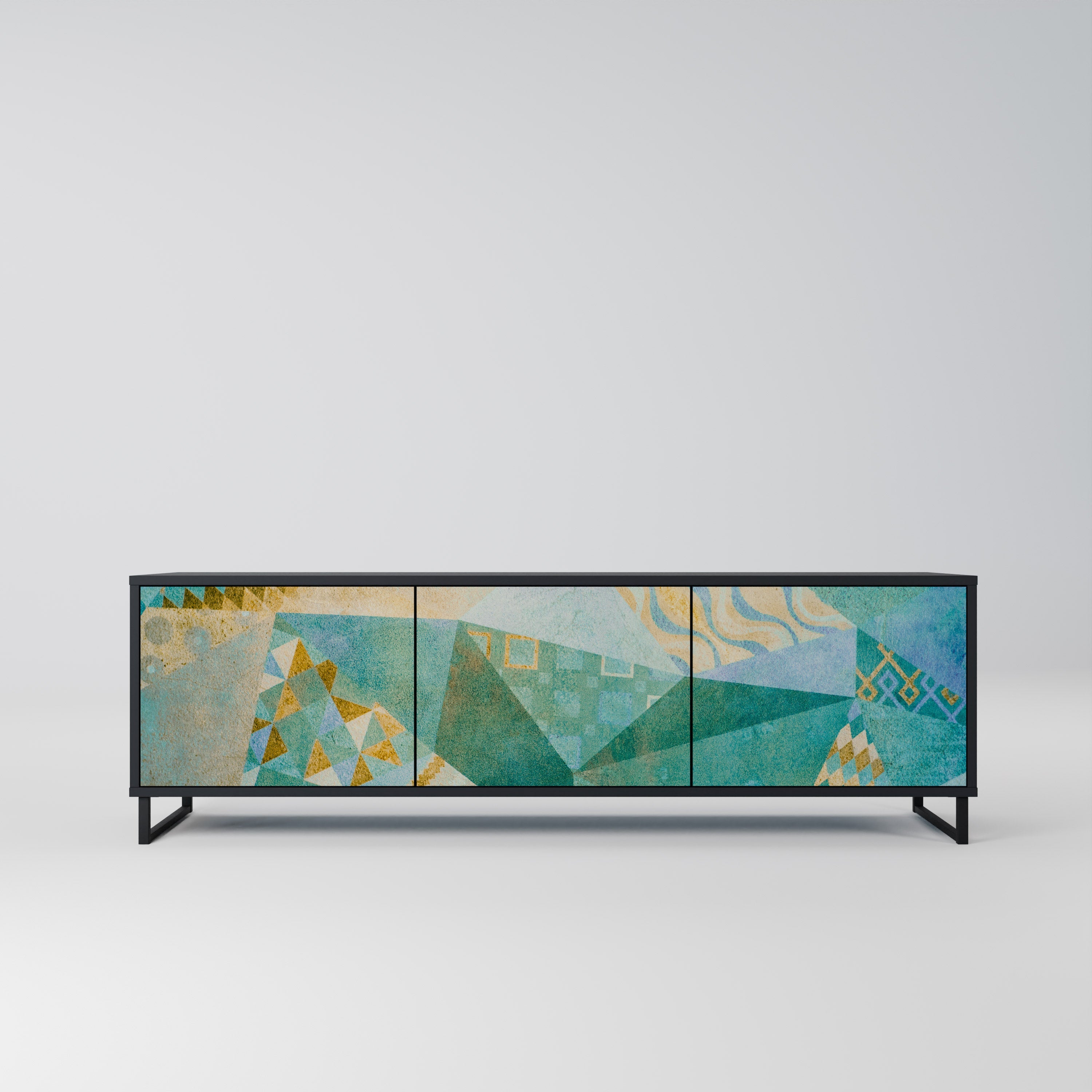 Meuble TV 3 portes SPECTRUM SPLENDOR finition noire