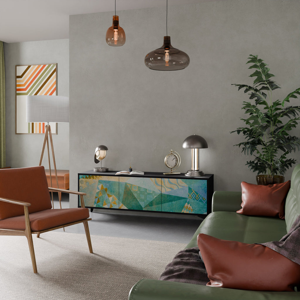 Meuble TV 3 portes SPECTRUM SPLENDOR finition noire