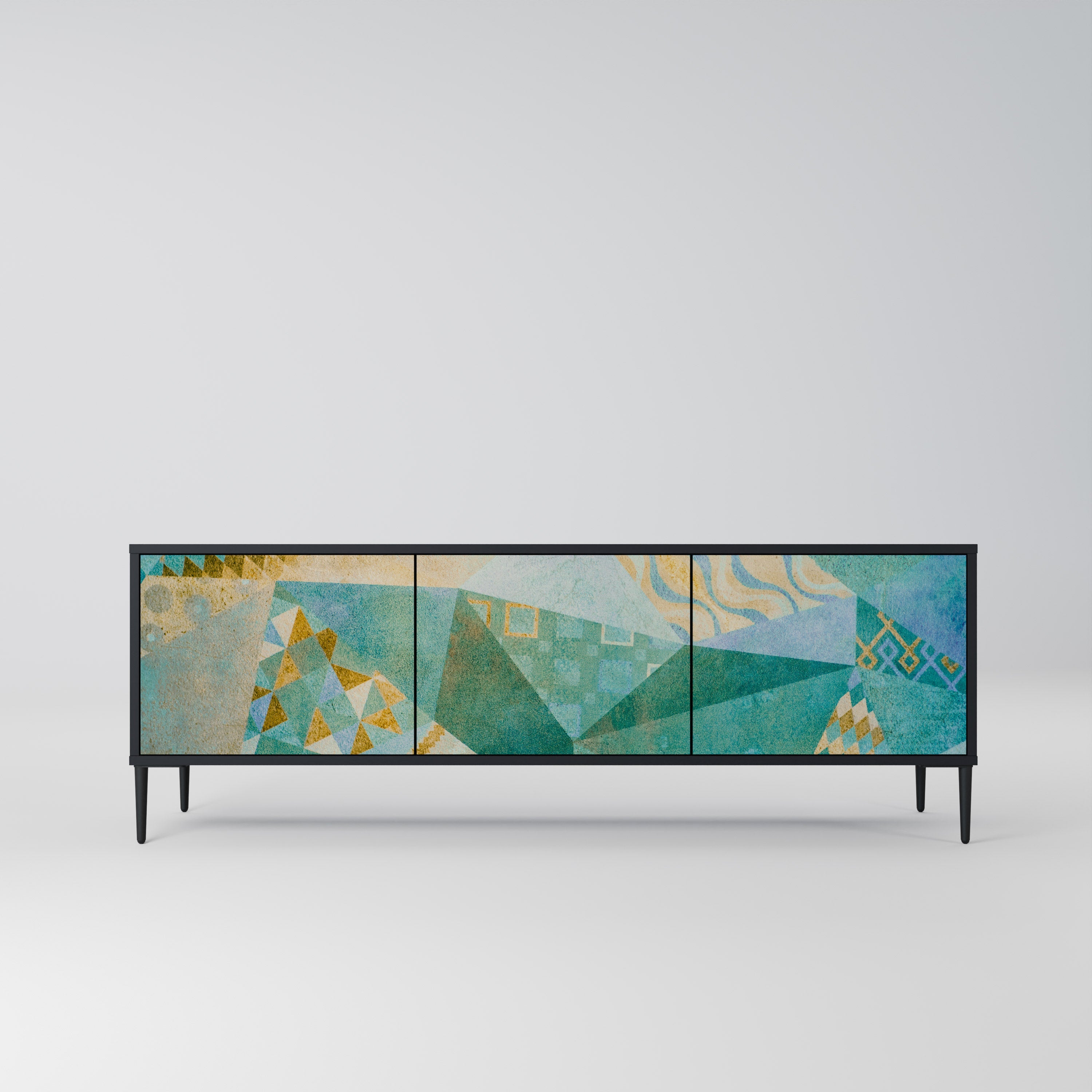 Meuble TV 3 portes SPECTRUM SPLENDOR finition noire