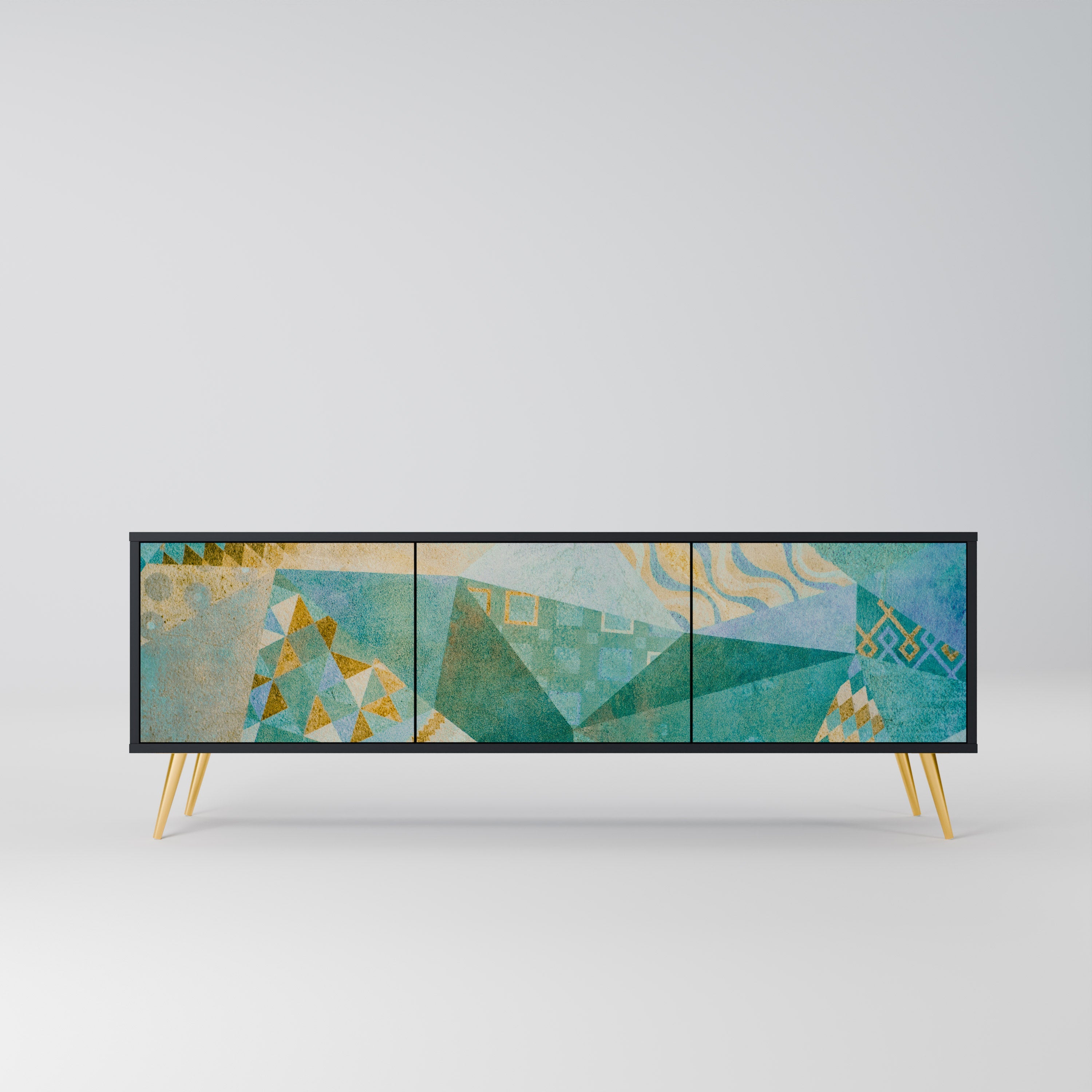 Meuble TV 3 portes SPECTRUM SPLENDOR finition noire