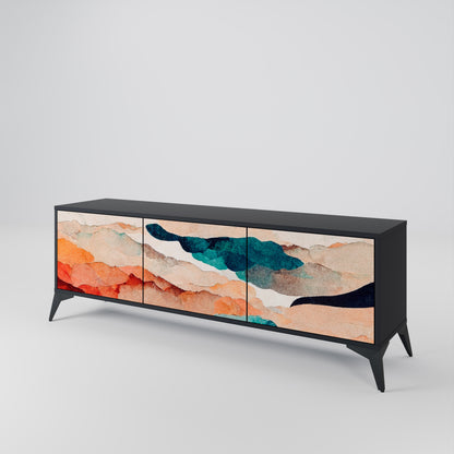 ABSTRACT LANDSCAPE 3-Door TV Cabinet
