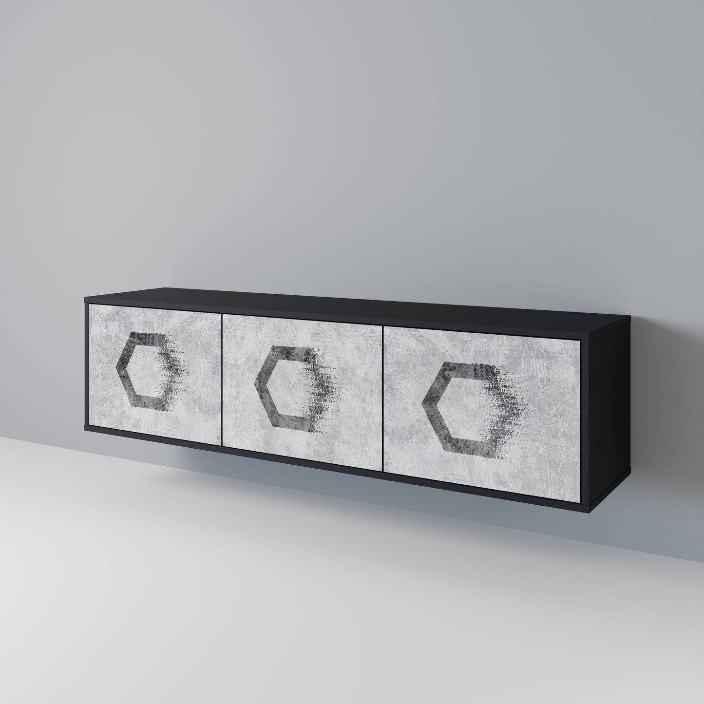 HEXAGONAL FIGURES 3-Door TV Cabinet