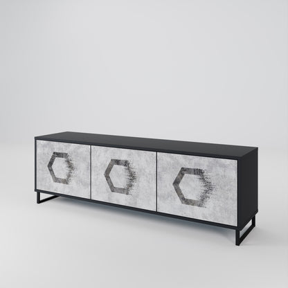 HEXAGONAL FIGURES 3-Door TV Cabinet