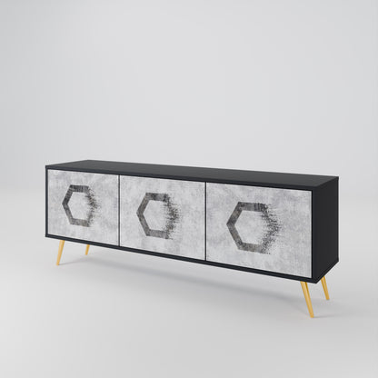 HEXAGONAL FIGURES 3-Door TV Cabinet