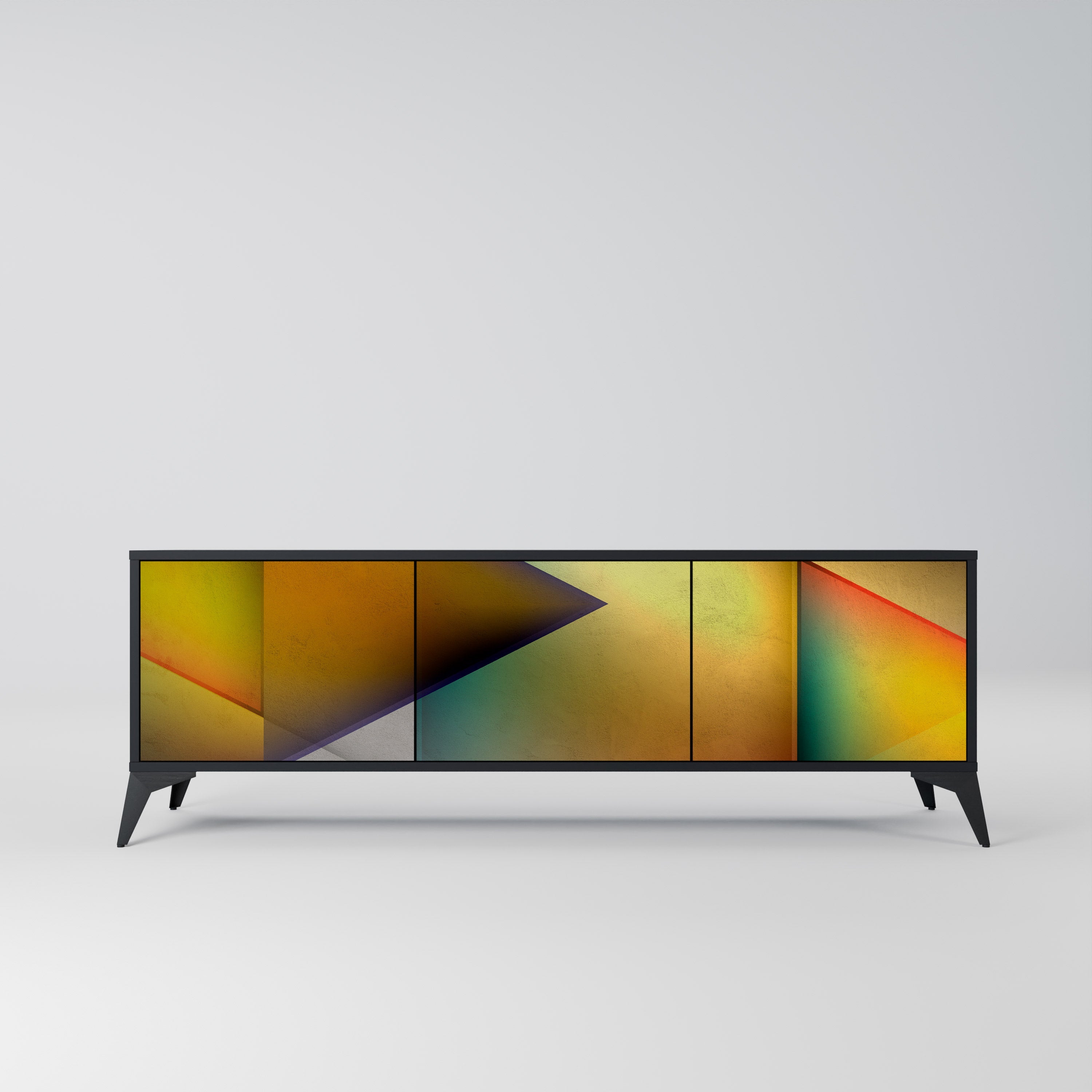 Meuble TV 3 portes PIERCING SHARPNESS finition noire