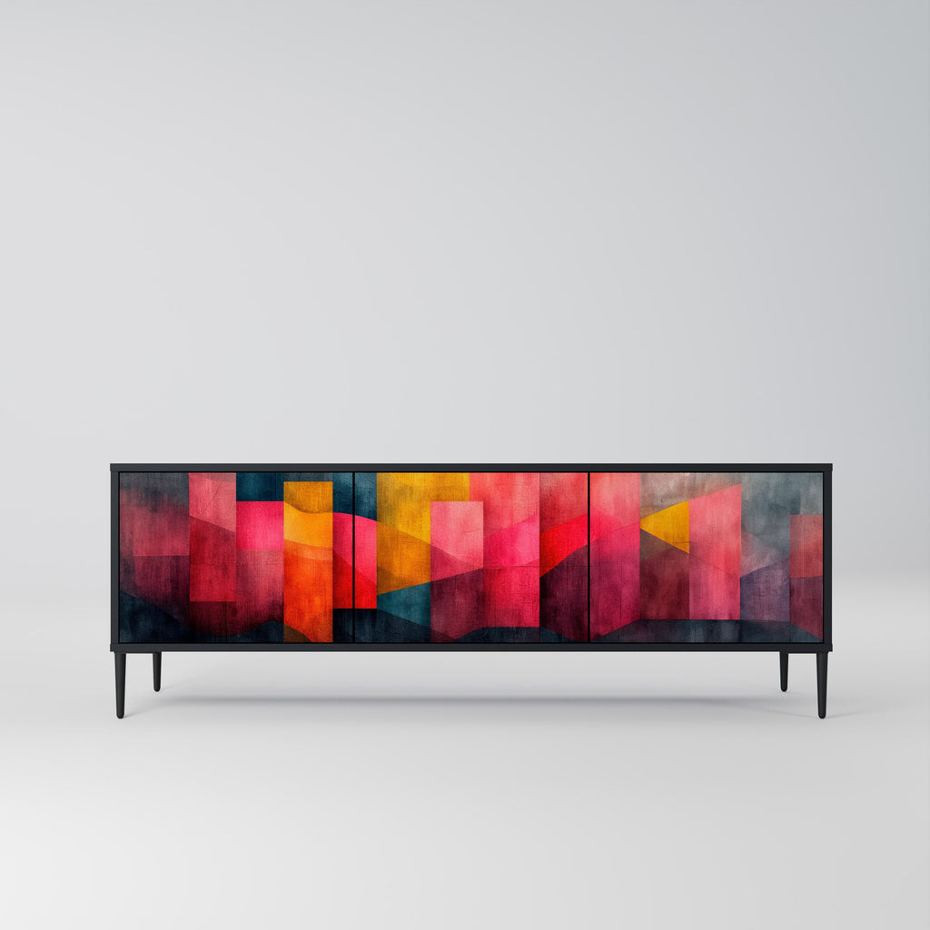 Meuble TV 3 portes COLORFUL SOUNDS en finition noire