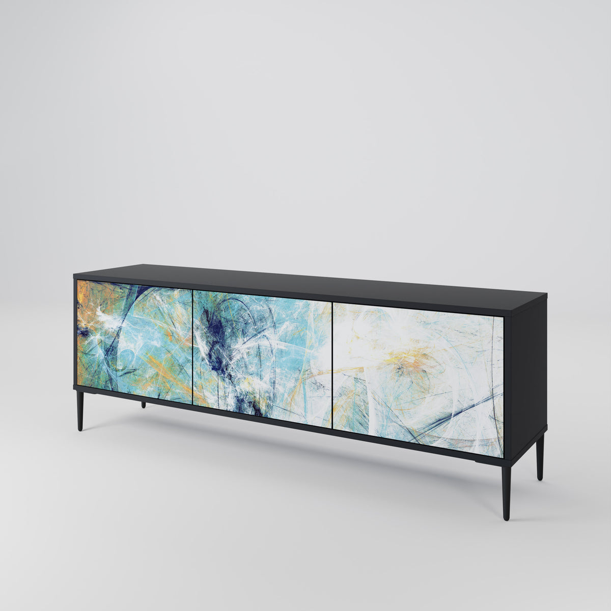 ABSTRACT THOUGHTS 3-Door TV Cabinet