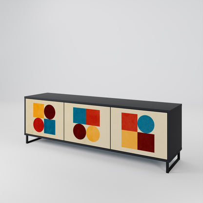 GEOMETRIC PUZZLE 3-Door TV Cabinet