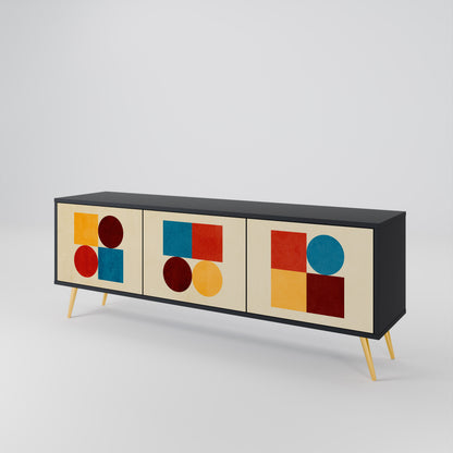 GEOMETRIC PUZZLE 3-Door TV Cabinet