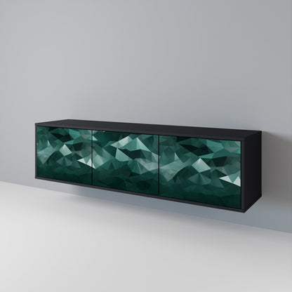 POLYGONAL FLOATING 3-Door TV Cabinet