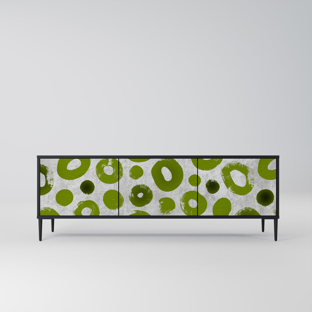 Meuble TV 3 portes GREEN RHAPSODY finition noire