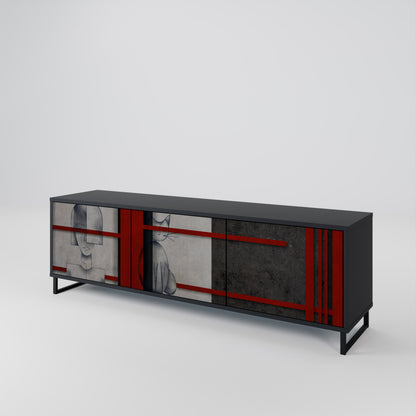 GRAY FIGURES 3-Door TV Cabinet