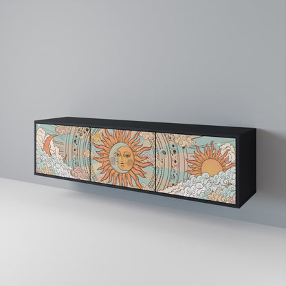 MYSTICAL STRUCTURE 3-Door TV Cabinet