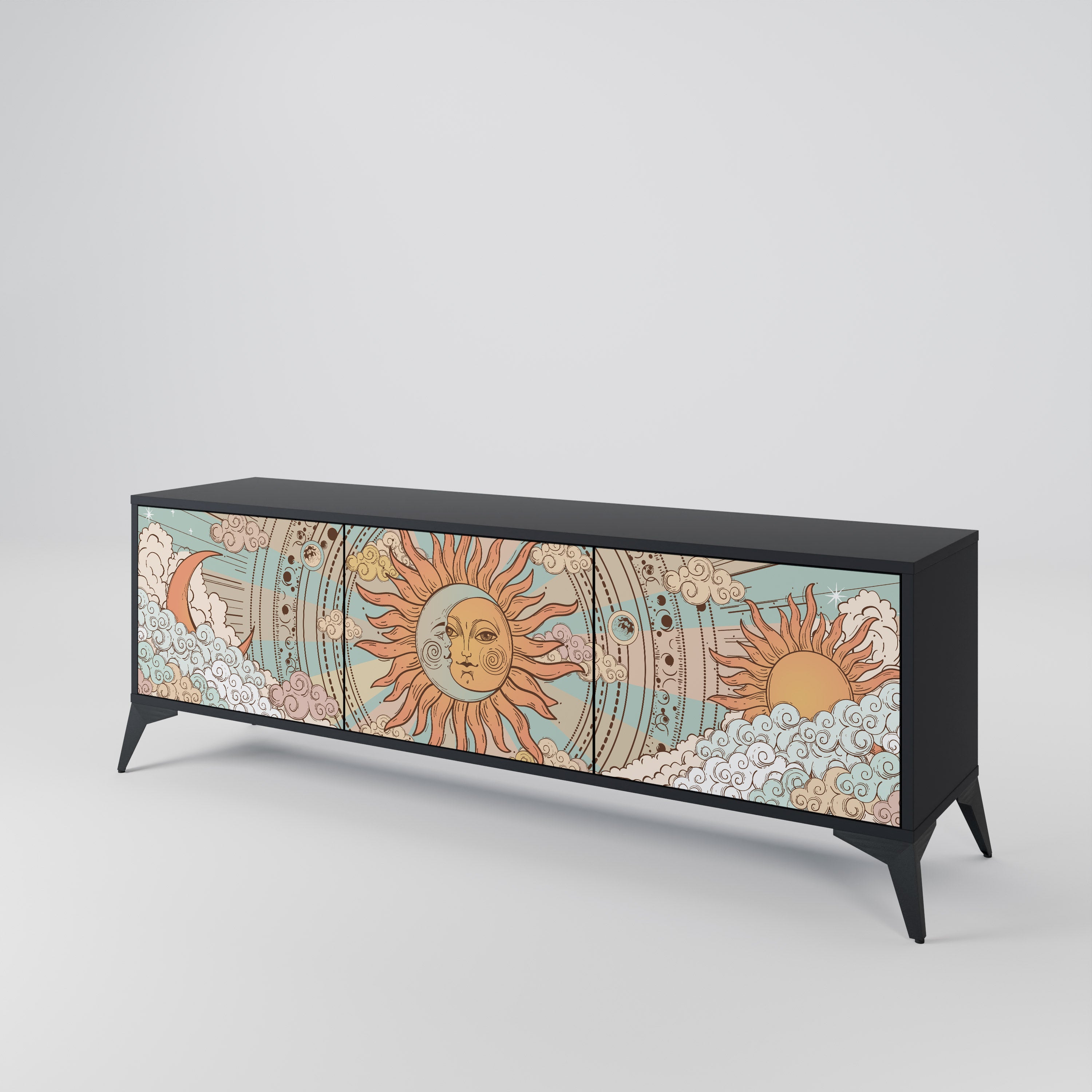 MYSTICAL STRUCTURE 3-Door TV Cabinet