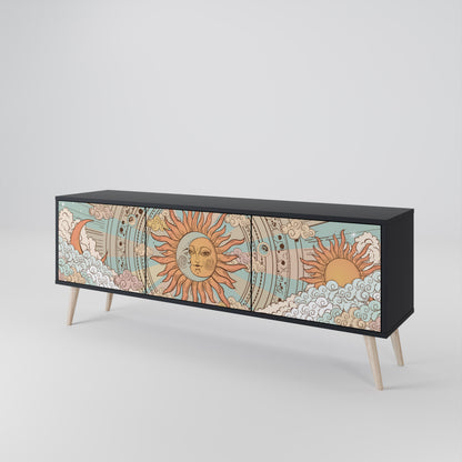 MYSTICAL STRUCTURE 3-Door TV Cabinet