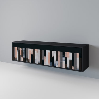 COLLAGE OF RECTANGLES 3-Door TV Cabinet
