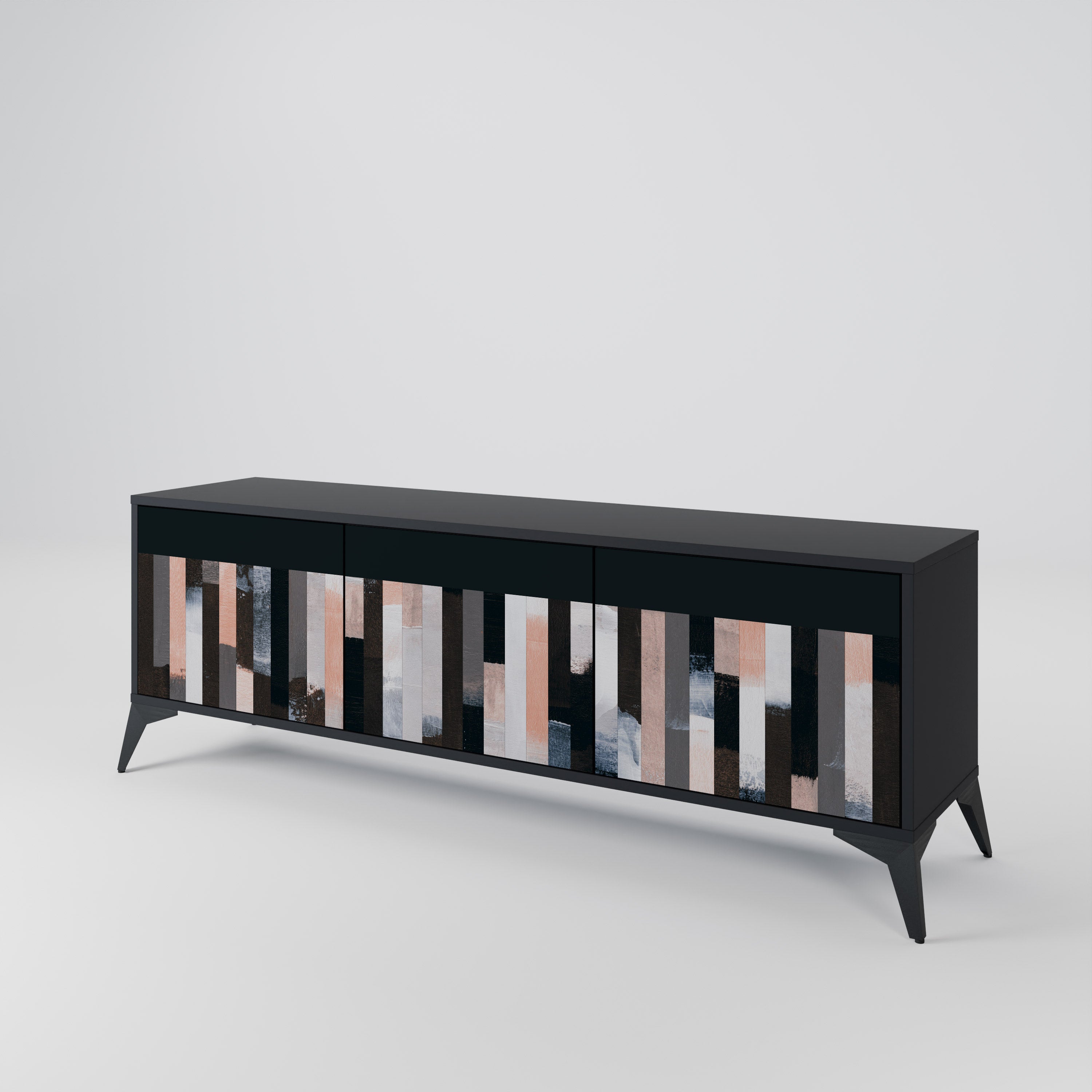 COLLAGE OF RECTANGLES 3-Door TV Cabinet
