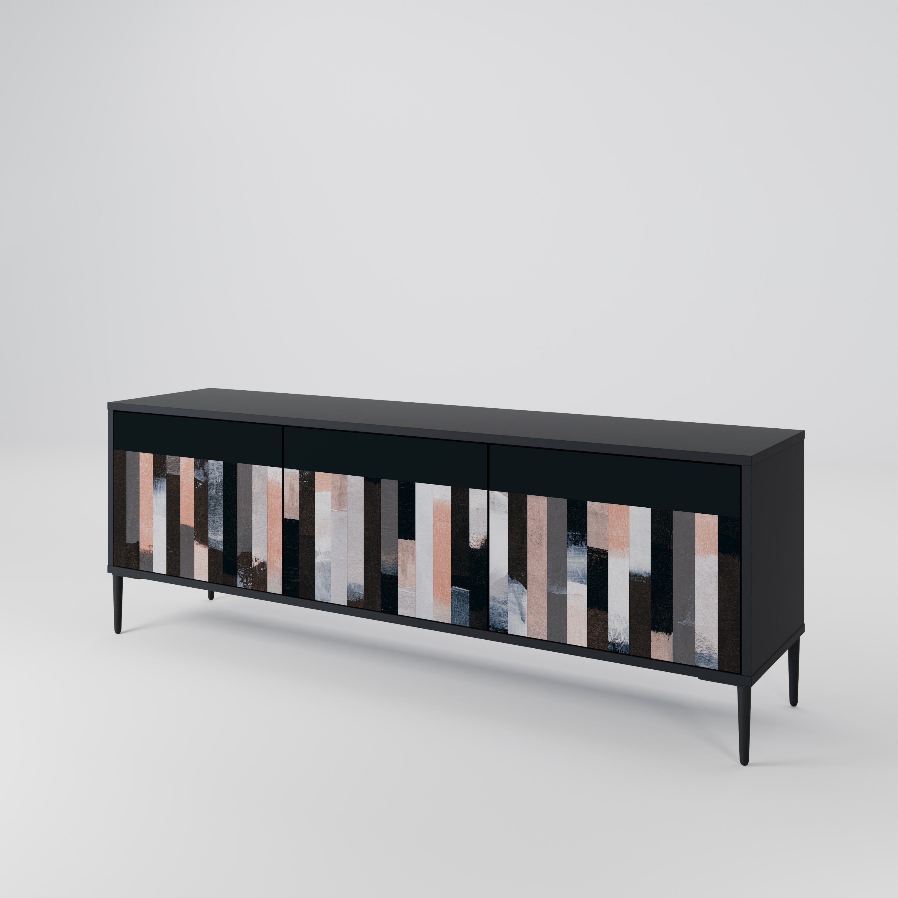 COLLAGE OF RECTANGLES 3-Door TV Cabinet