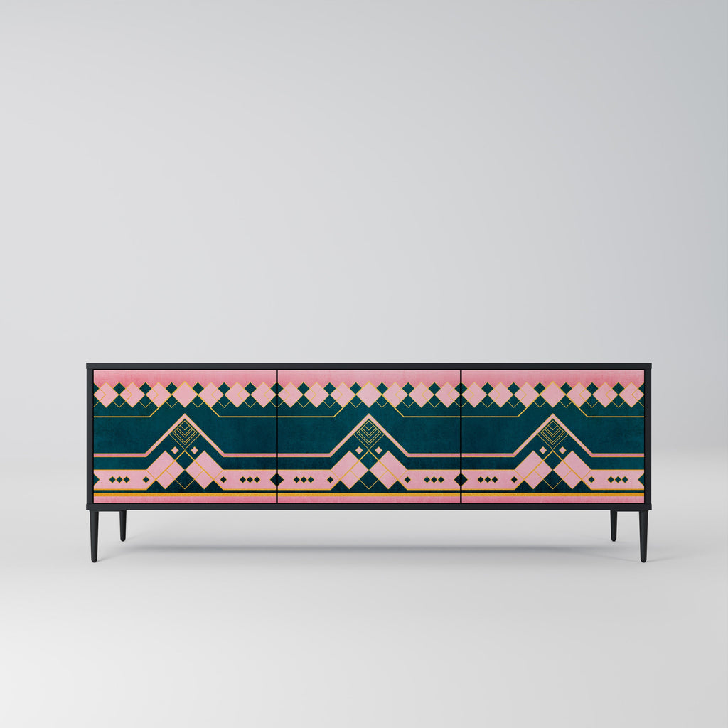 Meuble TV 3 portes ROYAL COMPOSITION finition noire