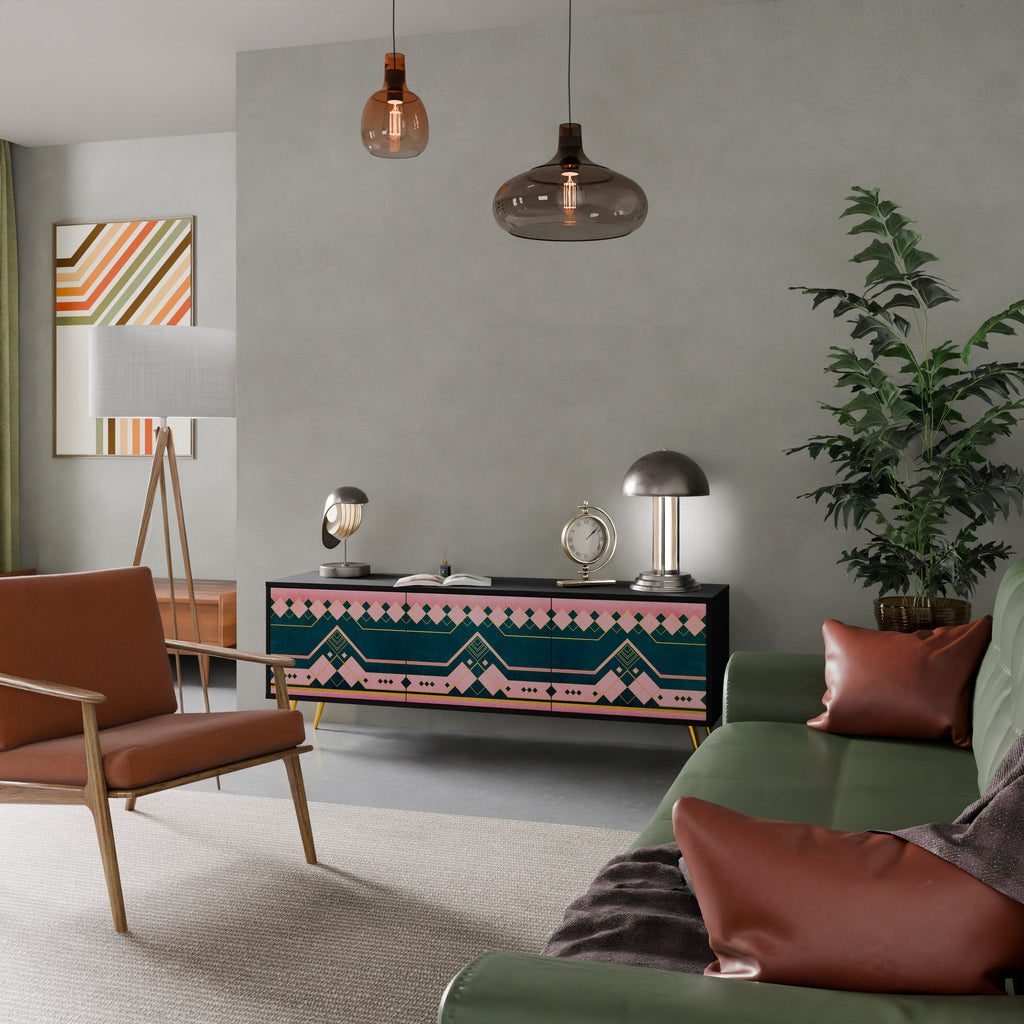 Meuble TV 3 portes ROYAL COMPOSITION finition noire