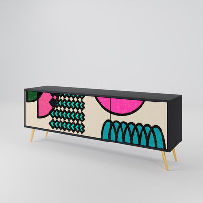 GEOMETRIC RHAPSODY 3-Door TV Cabinet