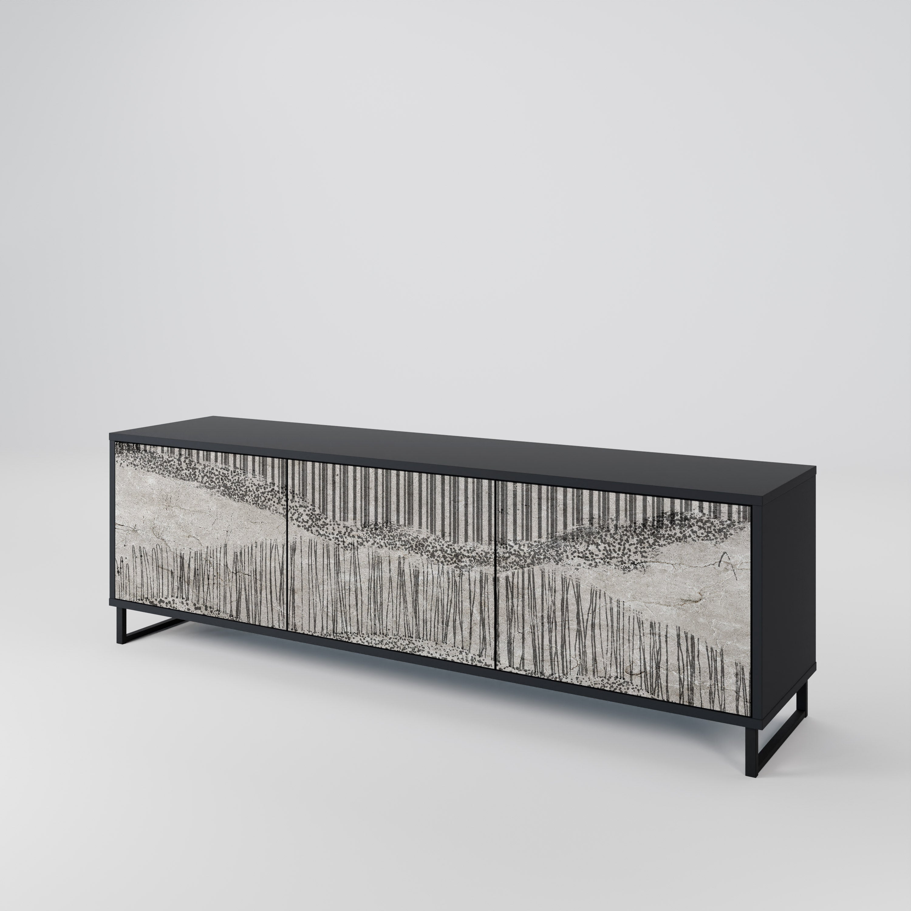 GRAIN LINES 3-Door TV Cabinet