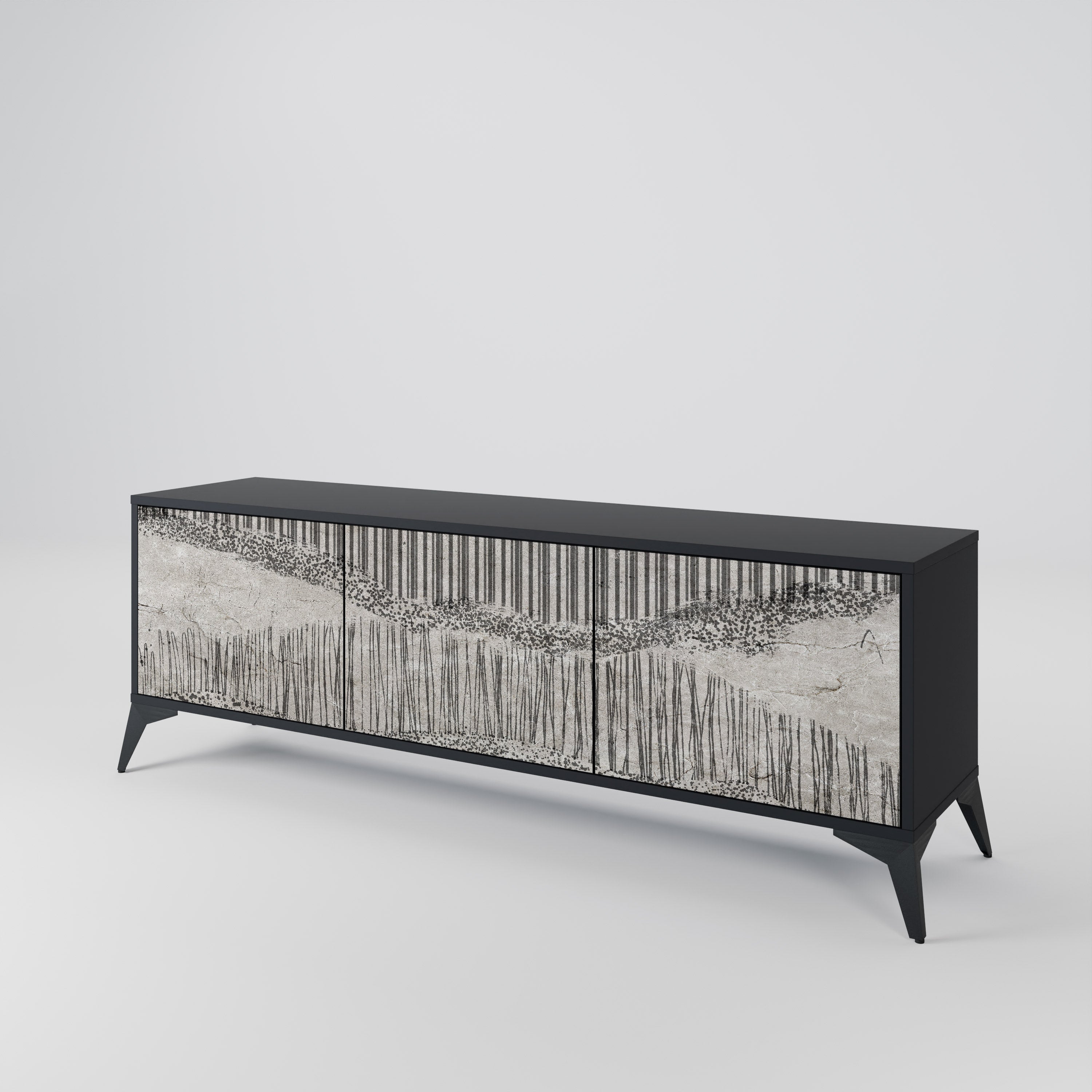 GRAIN LINES 3-Door TV Cabinet