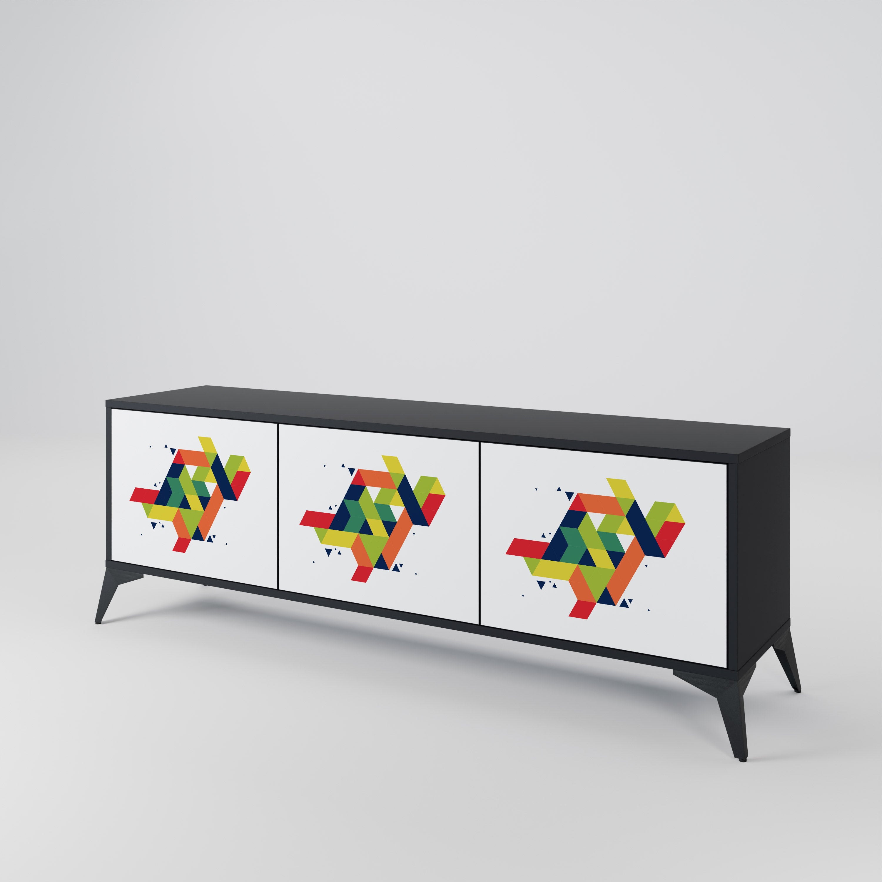 FUTURE SIGN 3-Door TV Cabinet
