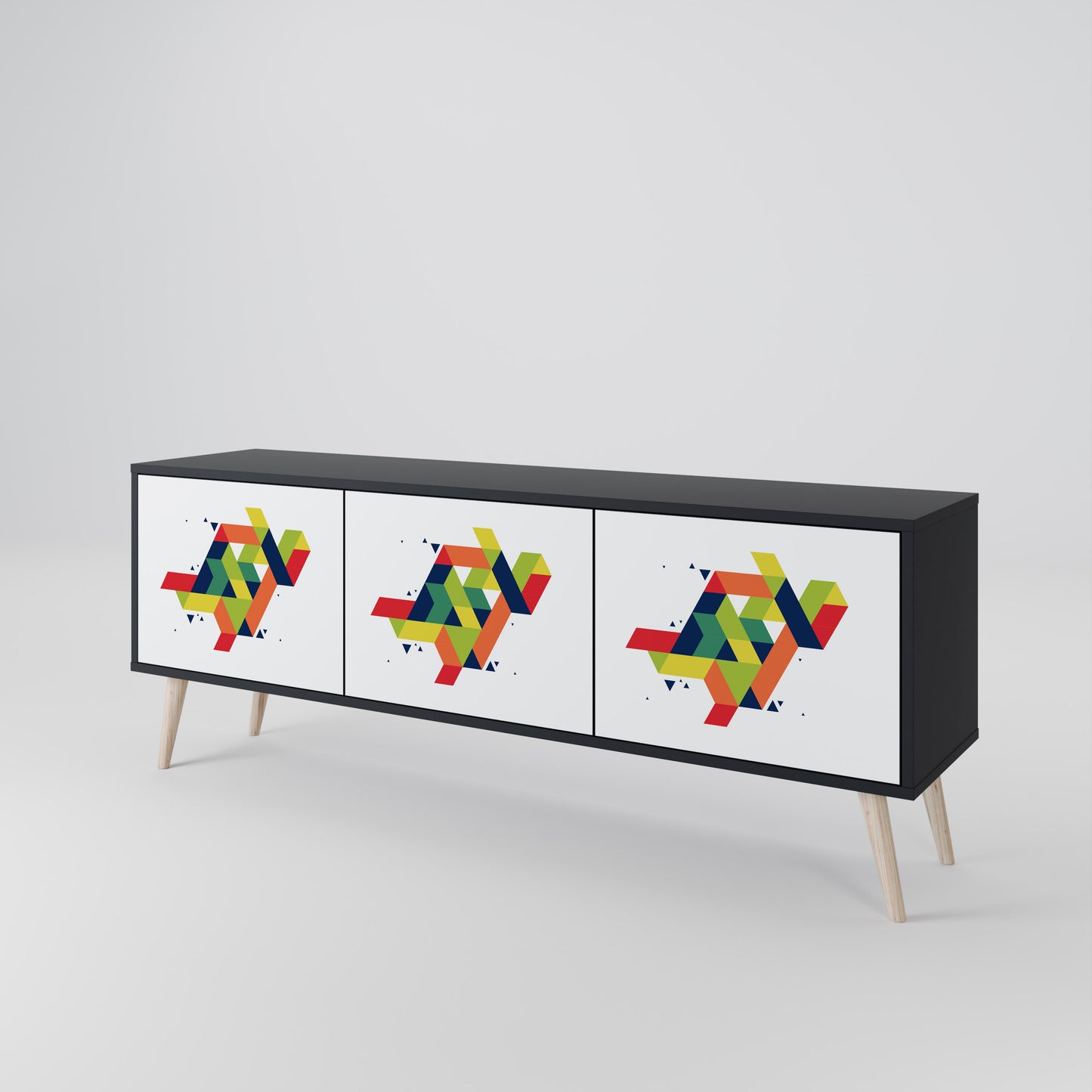 FUTURE SIGN 3-Door TV Cabinet