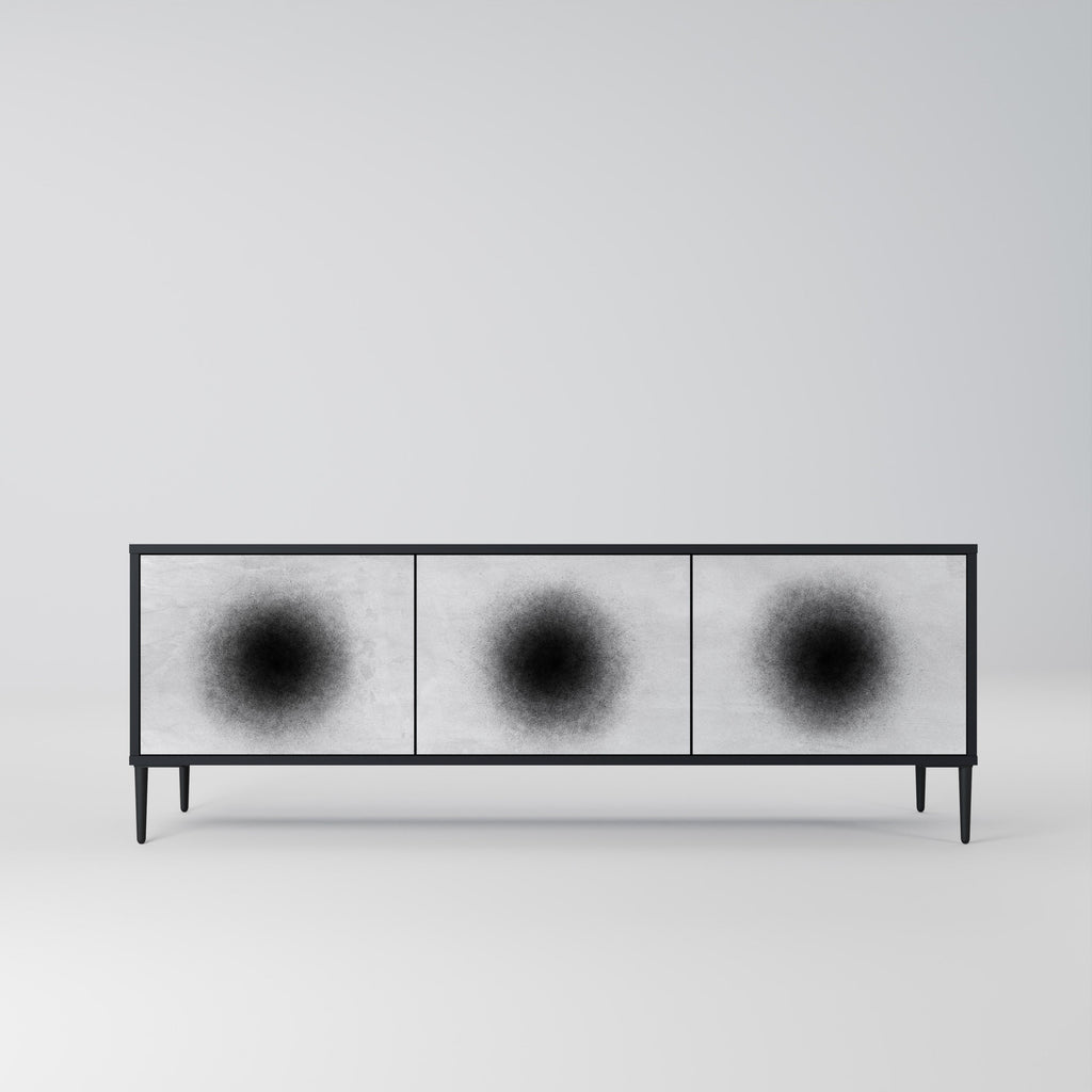 Meuble TV 3 portes BLACK HOLE finition noire