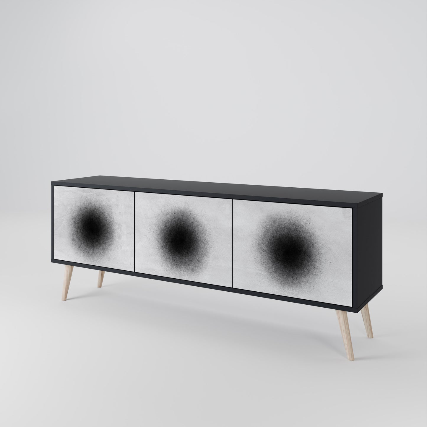BLACK HOLE 3-Door TV Cabinet