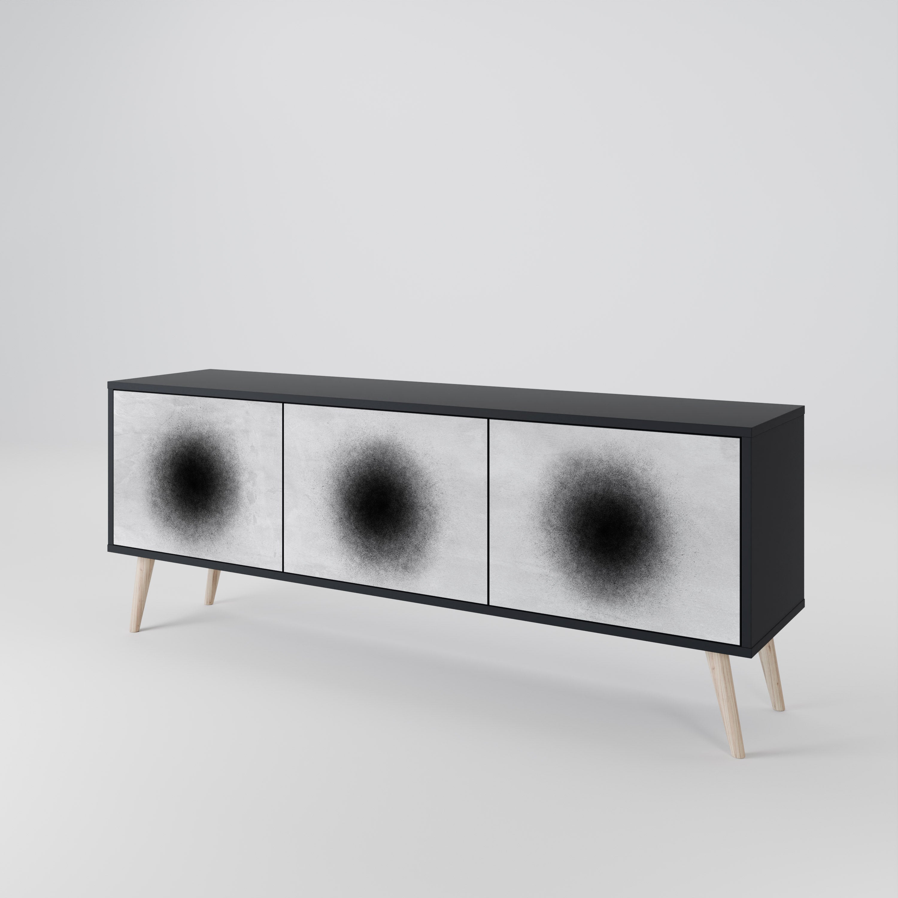 BLACK HOLE 3-Door TV Cabinet
