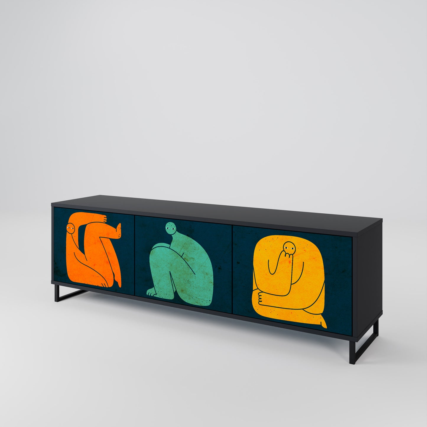 TOGETHER BUT SEPARATELY 3-Door TV Cabinet