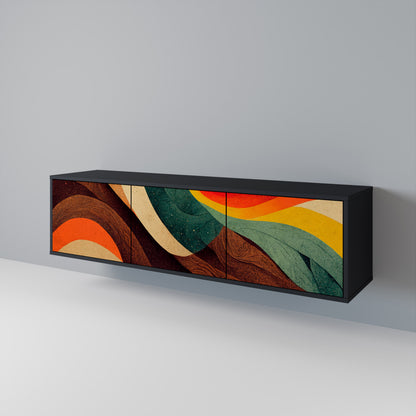 COLORFUL STRANDS 3-Door TV Cabinet