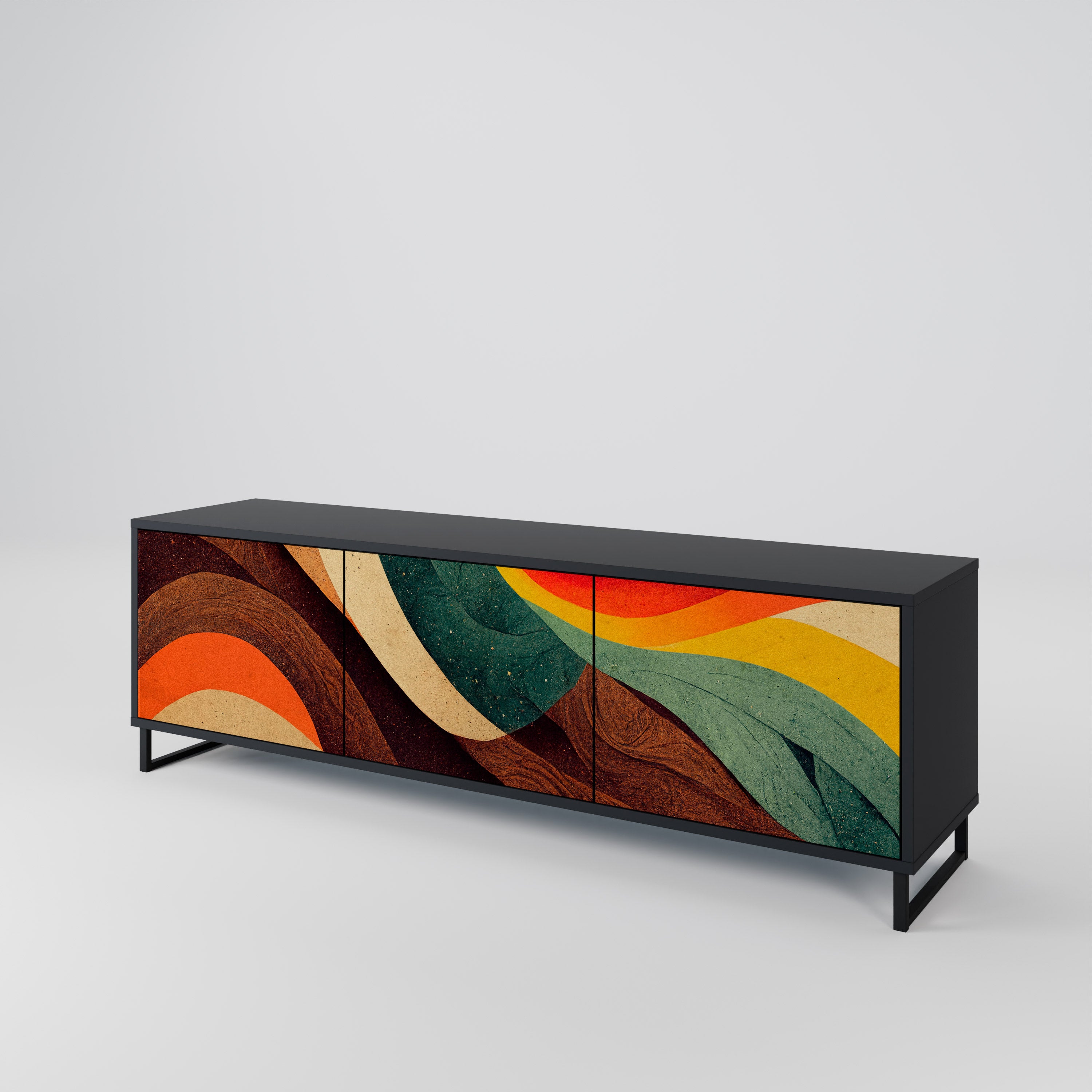 COLORFUL STRANDS 3-Door TV Cabinet