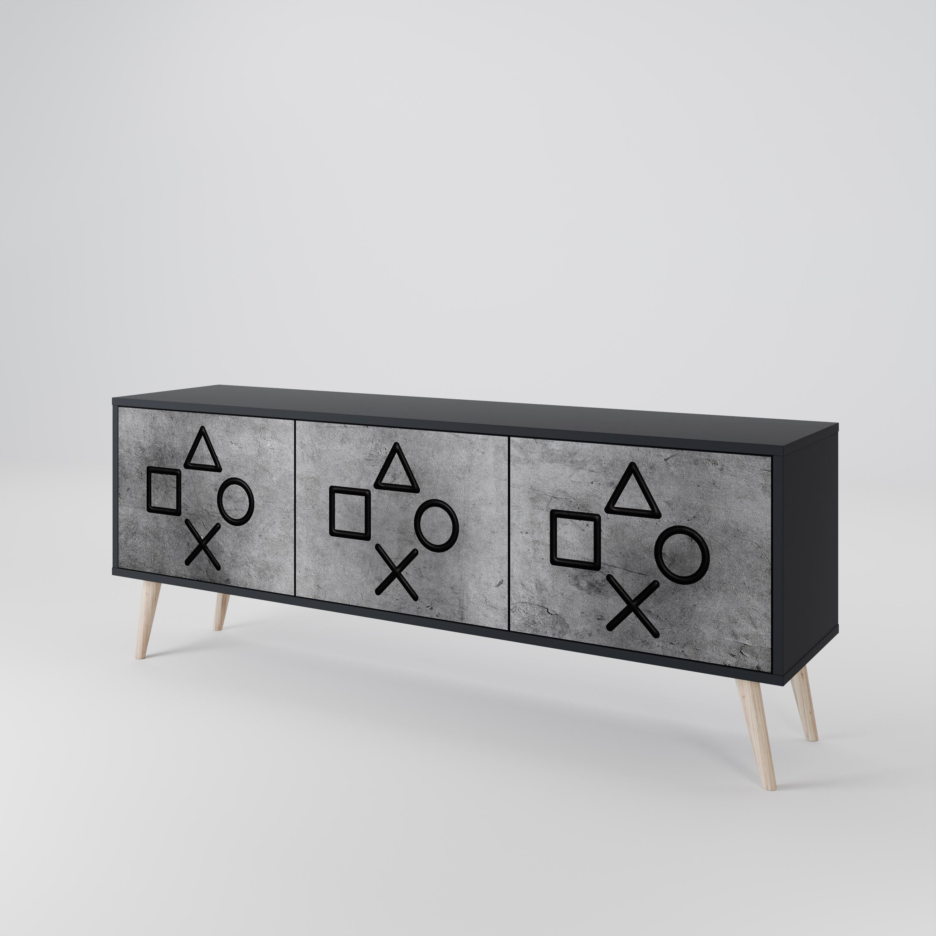 GAMER CHOICE 3-Door TV Cabinet