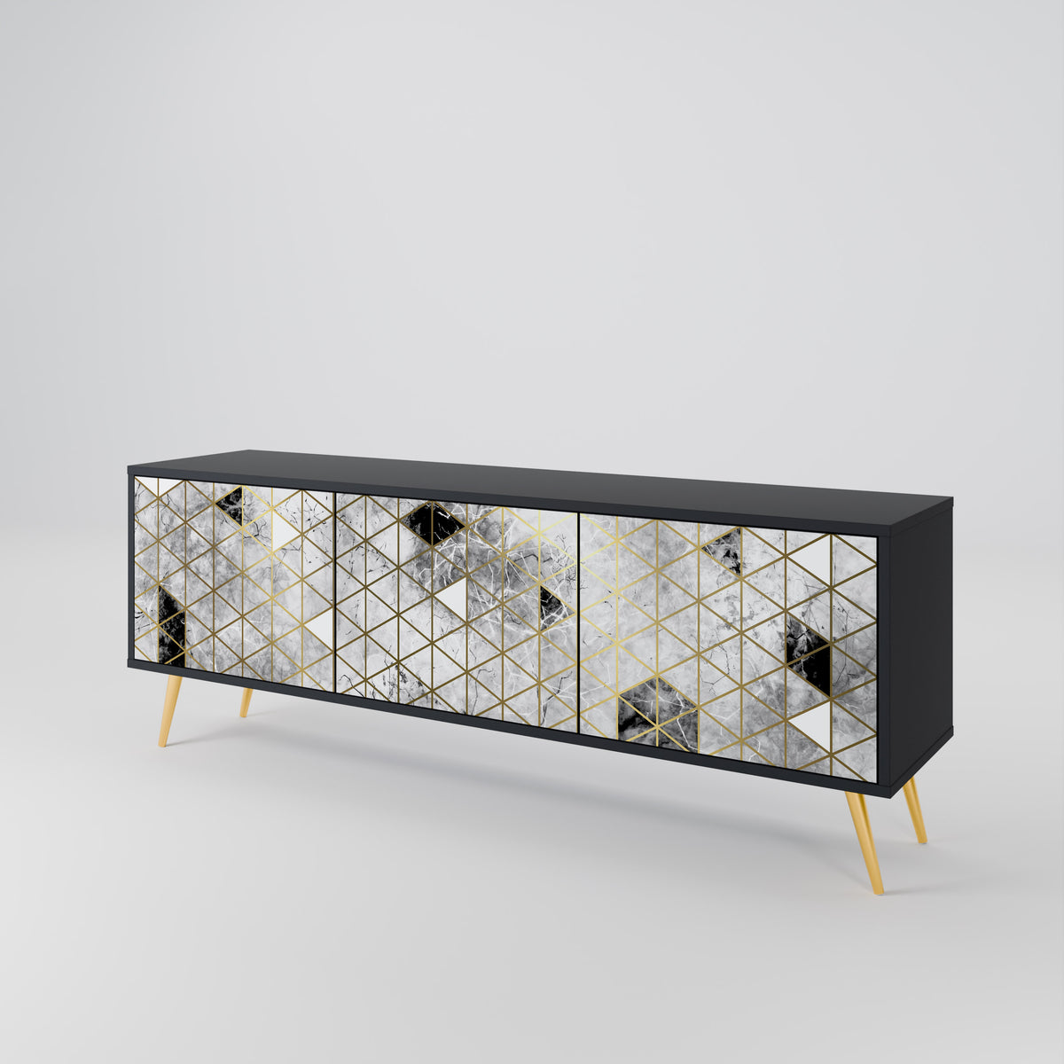 ASHEN ARIA 3-Door TV Cabinet