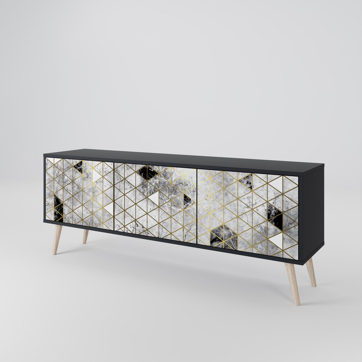 ASHEN ARIA 3-Door TV Cabinet