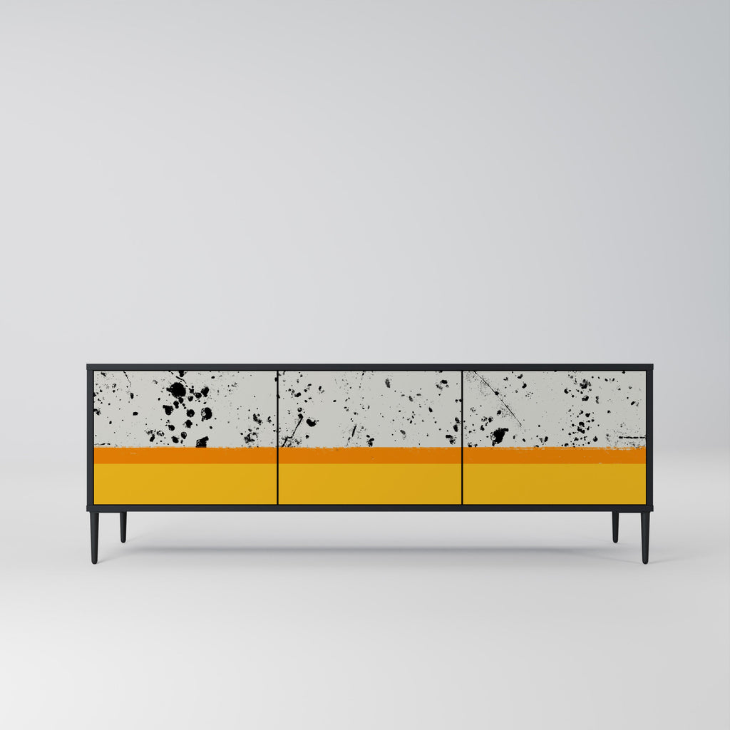 Meuble TV 3 portes DYED BY ORANGE finition noire