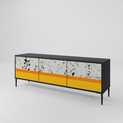 DYED BY ORANGE 3-Door TV Cabinet