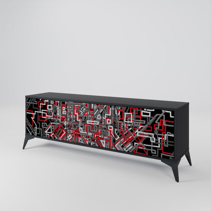 BROKEN LINES 3-Door TV Cabinet