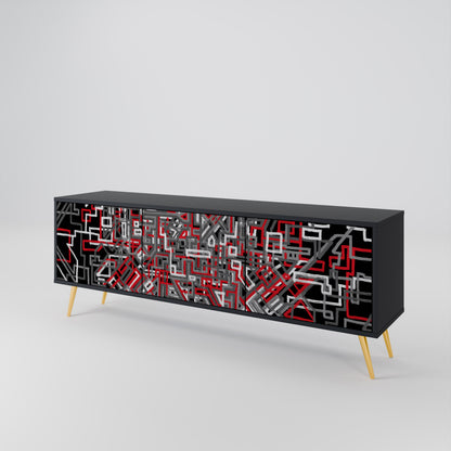 BROKEN LINES 3-Door TV Cabinet