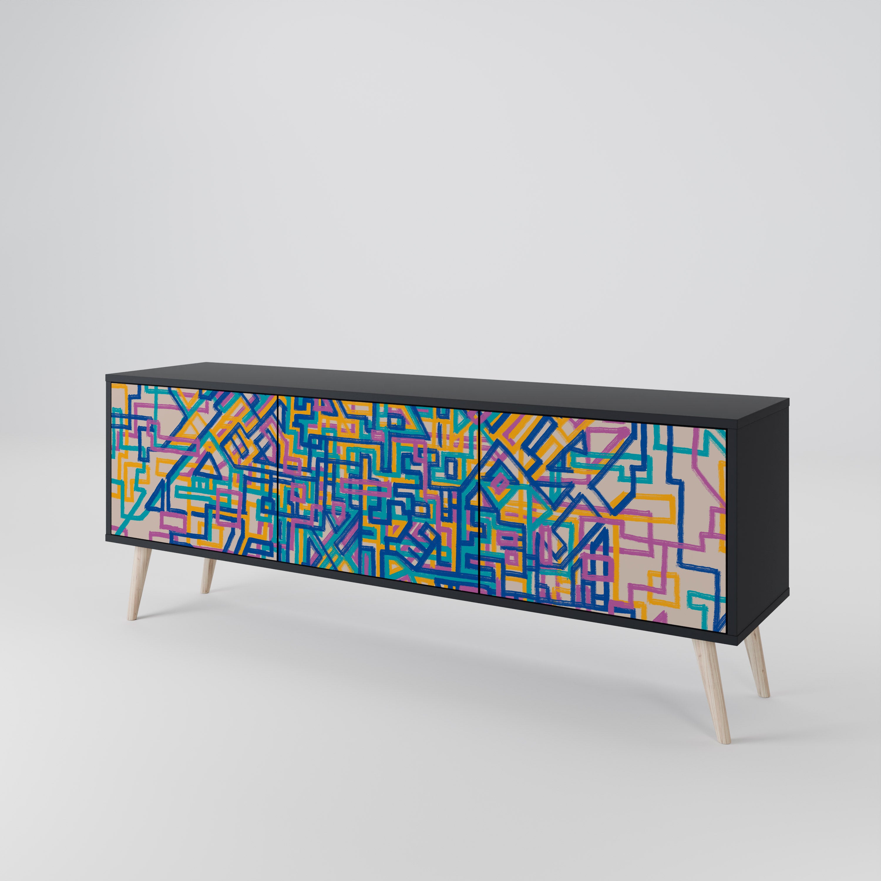 MEMORIES MAP 3-Door TV Cabinet