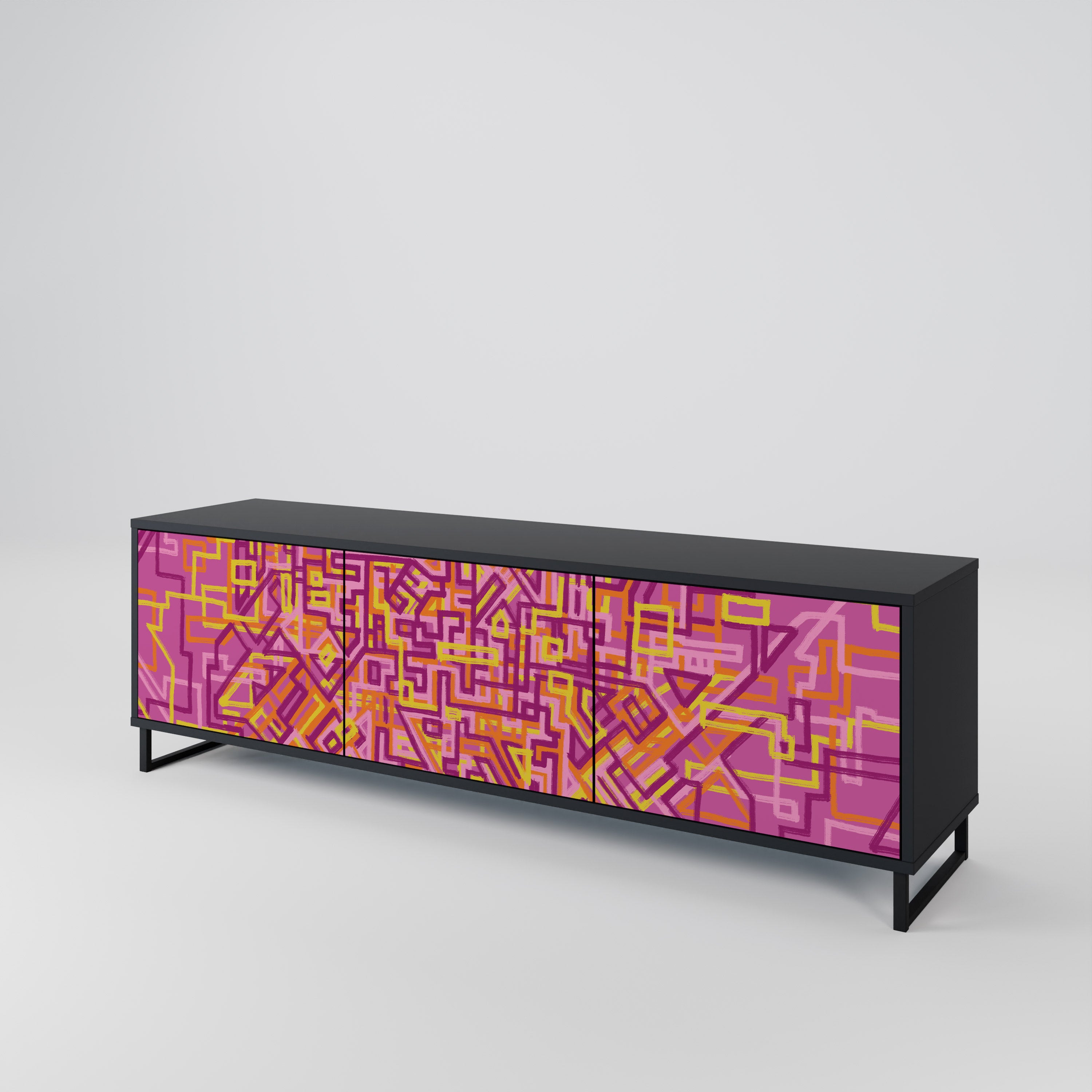LOVELY MEMORIES 3-Door TV Cabinet