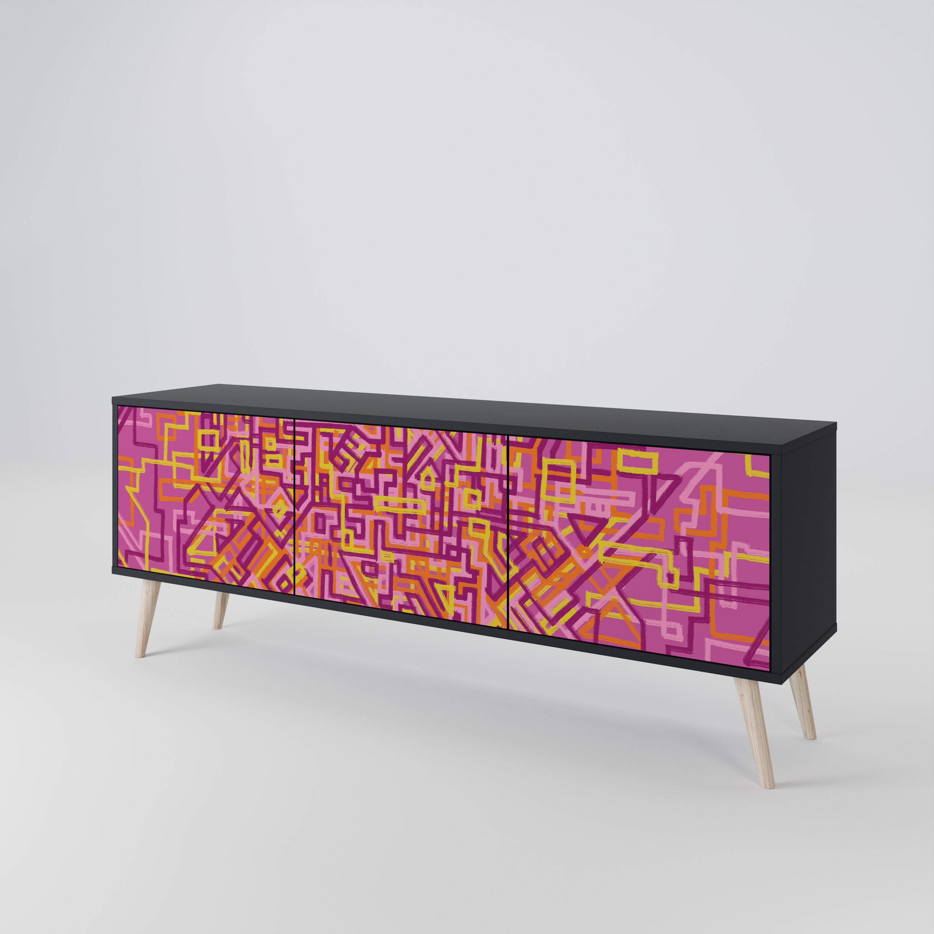 LOVELY MEMORIES 3-Door TV Cabinet