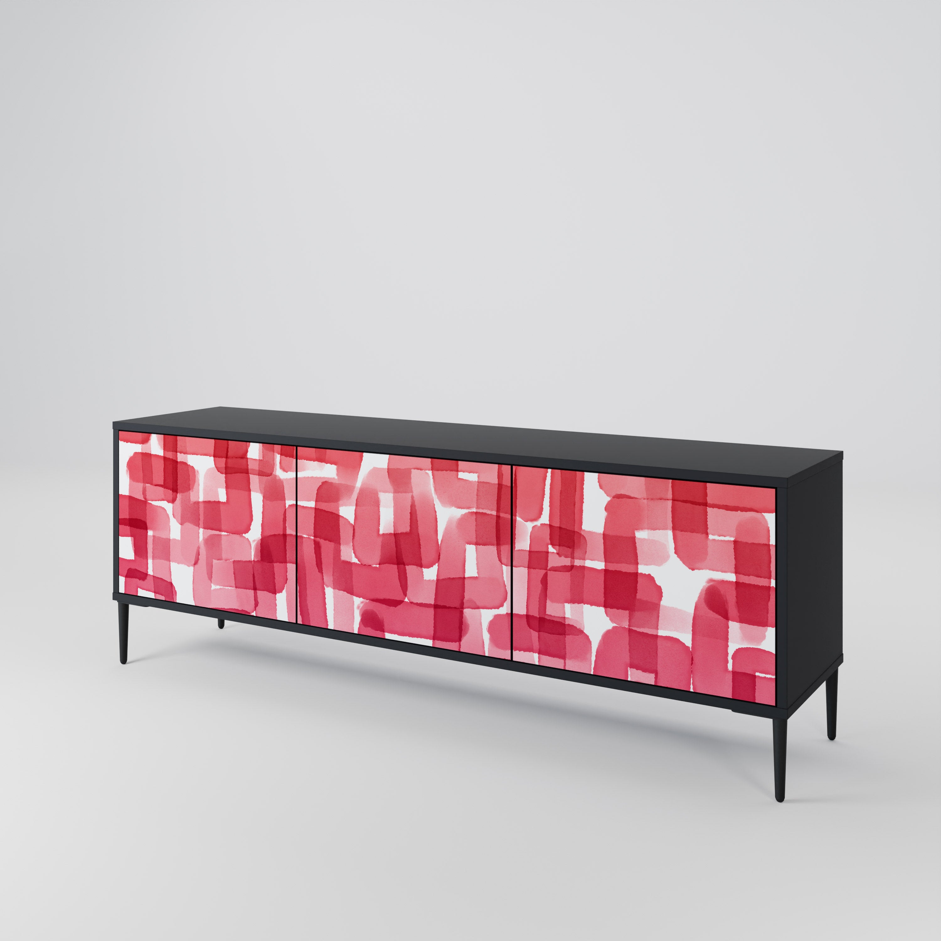 KALEIDOSCOPIC CUBISM 3-Door TV Cabinet