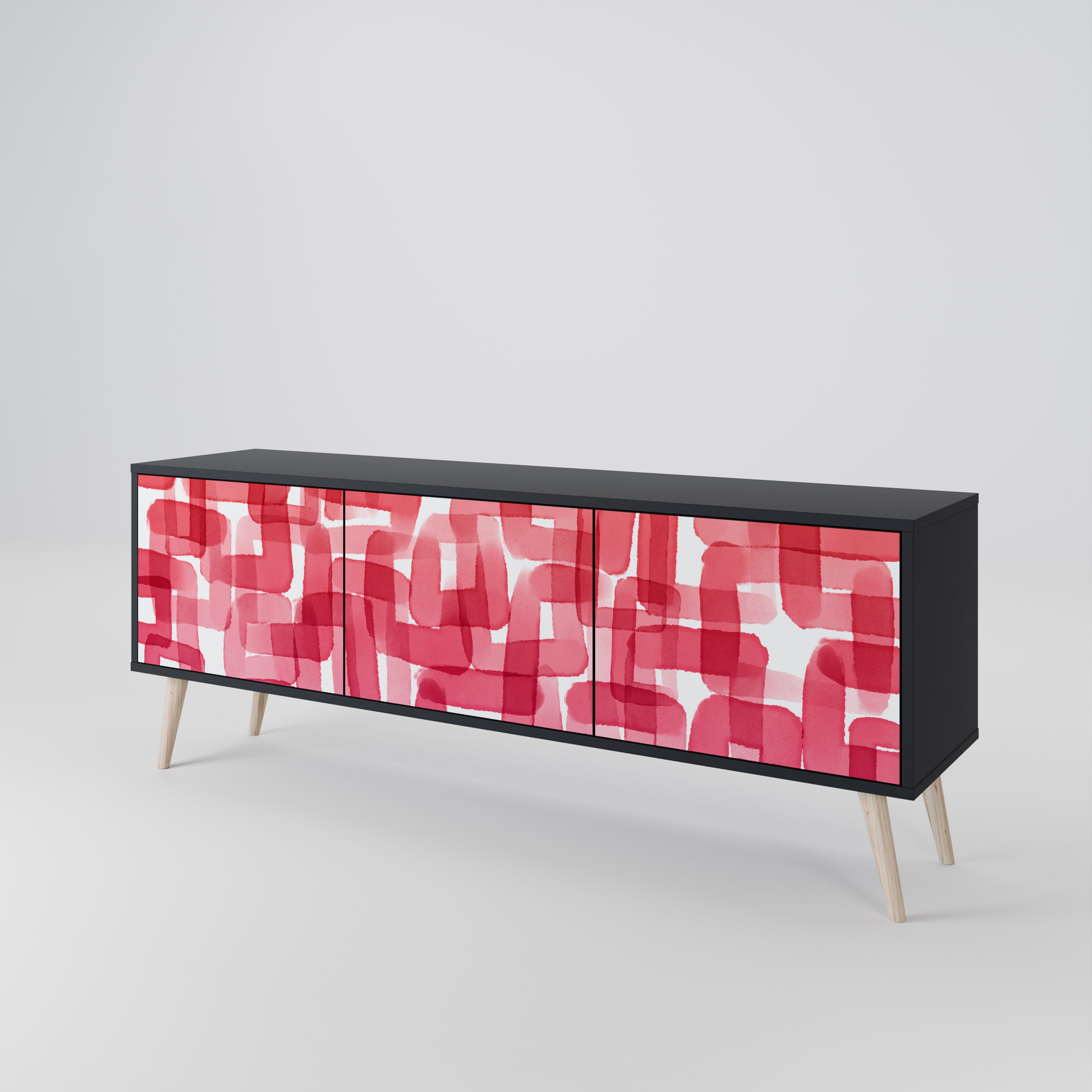 KALEIDOSCOPIC CUBISM 3-Door TV Cabinet