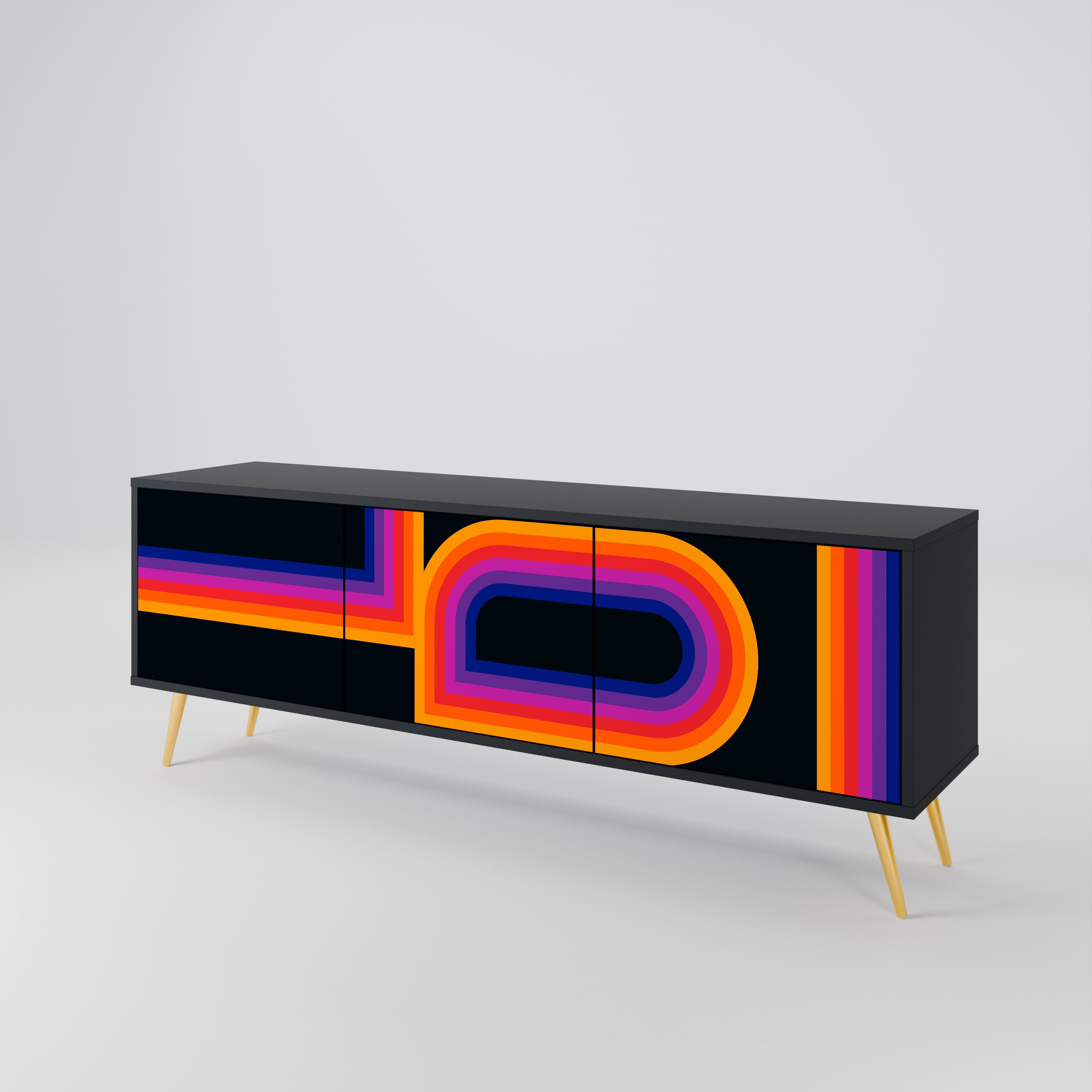 BLINDED BY THE LIGHTS 3-Door TV Cabinet