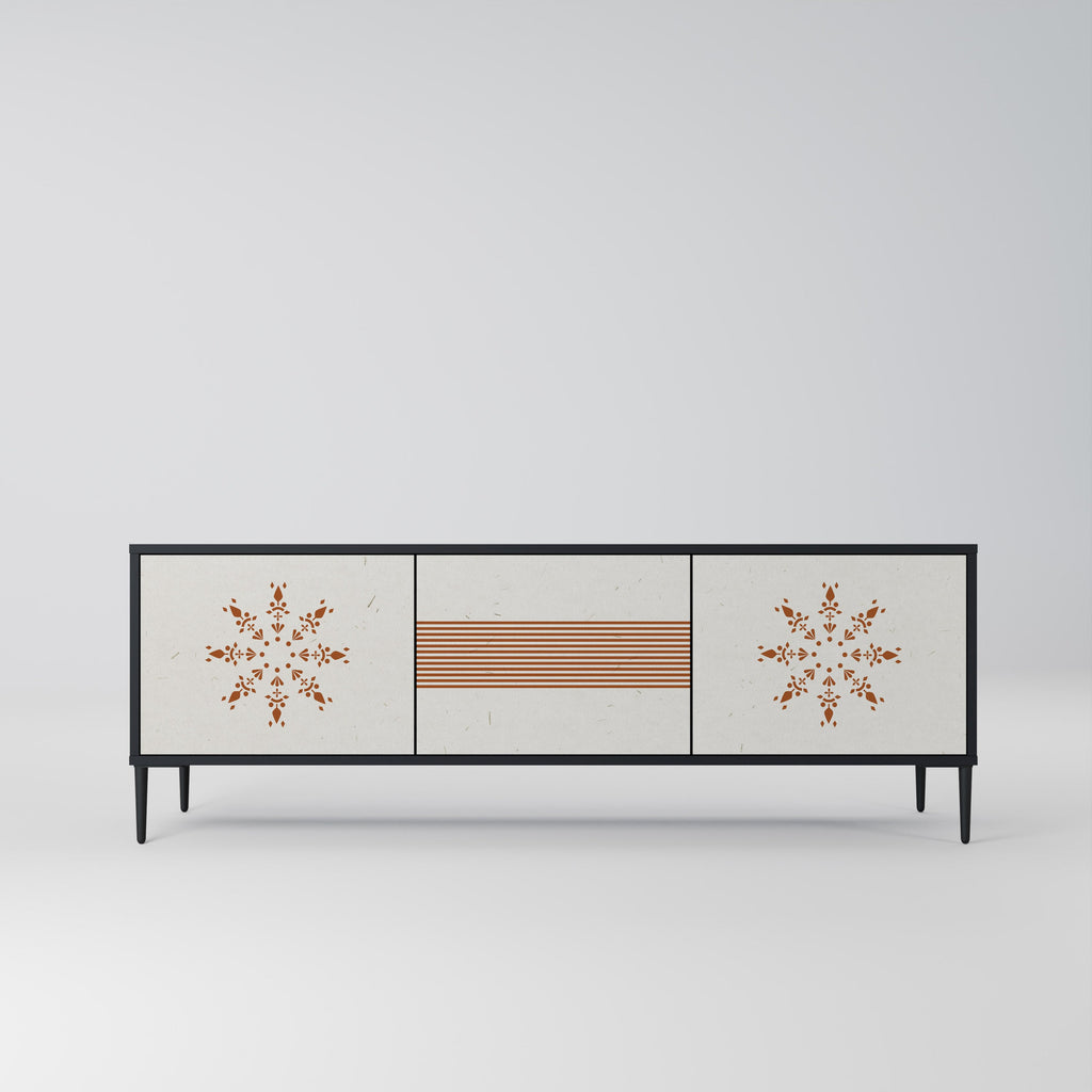 Meuble TV 3 portes DAILY HARMONY finition noire